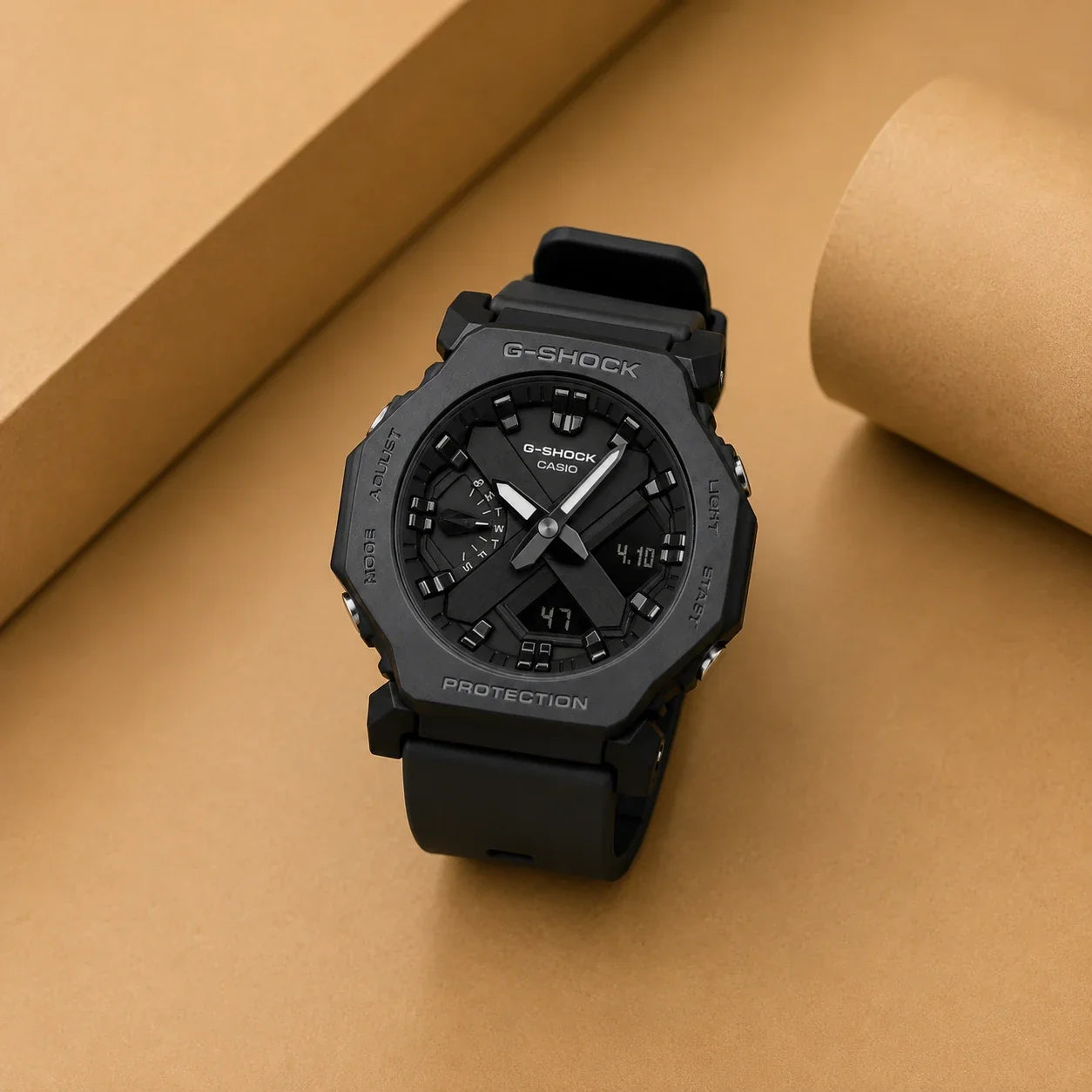 Black Analog Protection Watch
