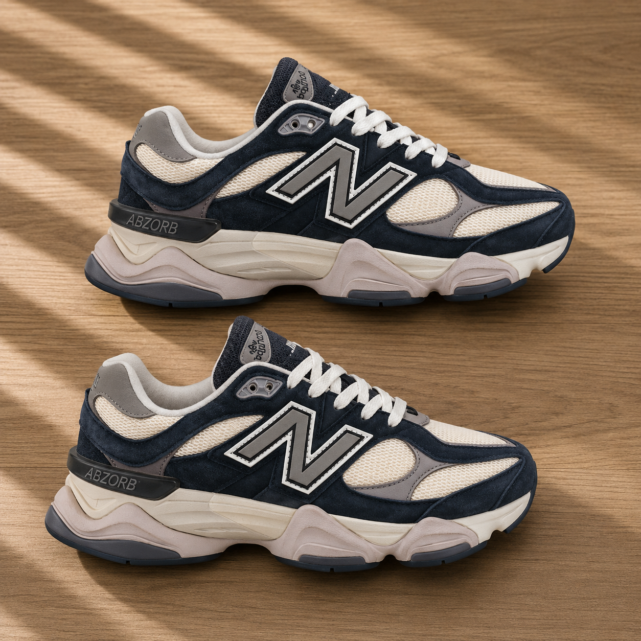 New Balance ABZORB Navy & White Sneakers