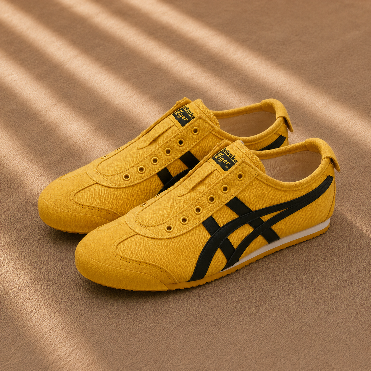 Tiger Yellow Slip-On Shoes for Men